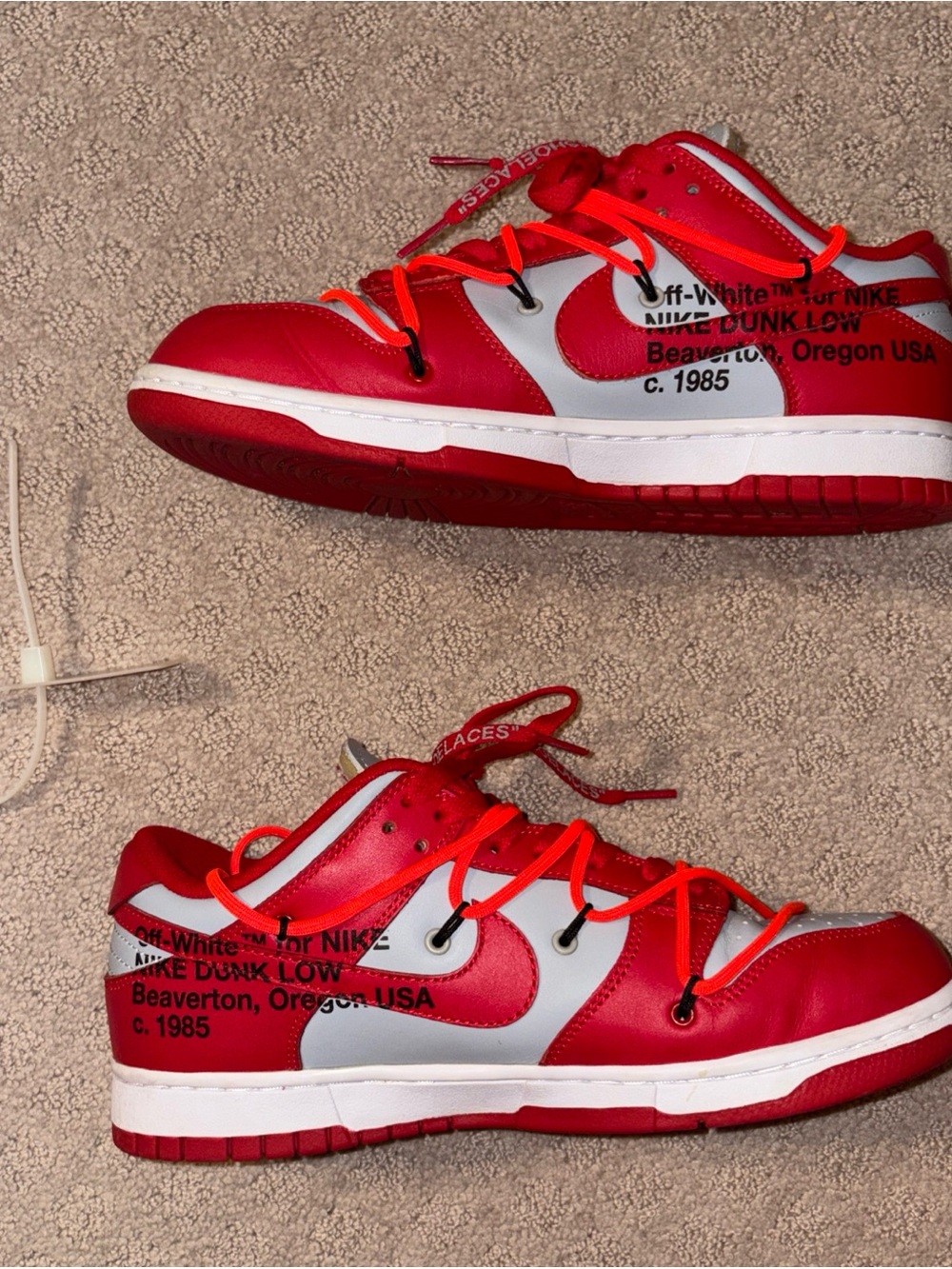 Off-White x Nike Dunk Low University Red